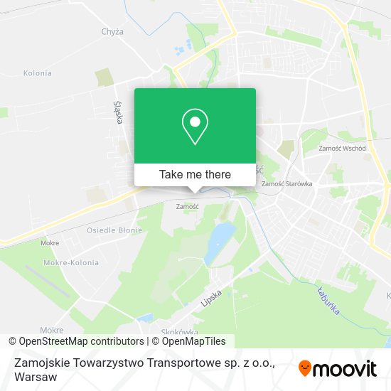 Zamojskie Towarzystwo Transportowe sp. z o.o. map