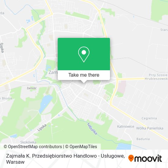 Zajmała K. Przedsiębiorstwo Handlowo - Usługowe map