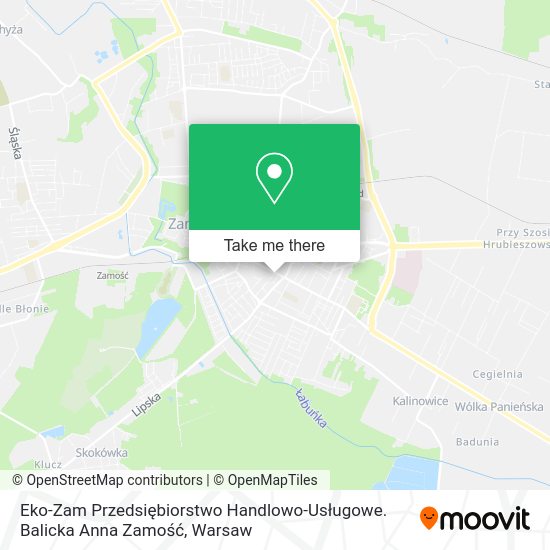 Eko-Zam Przedsiębiorstwo Handlowo-Usługowe. Balicka Anna Zamość map