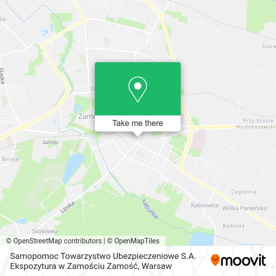 Samopomoc Towarzystwo Ubezpieczeniowe S.A. Ekspozytura w Zamościu Zamość map