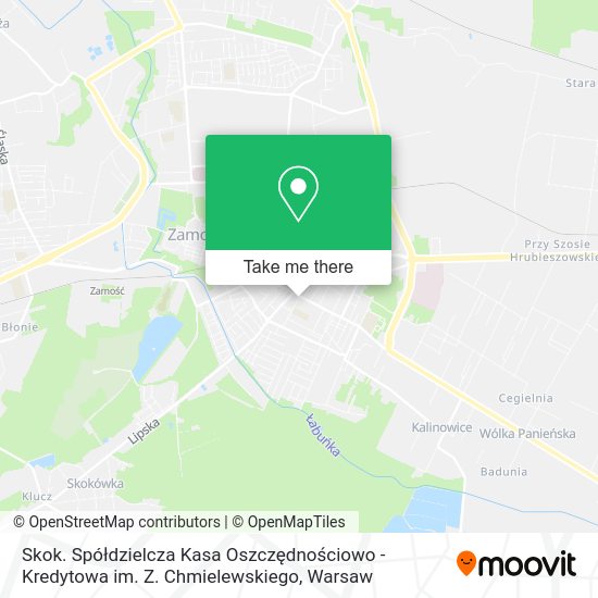 Skok. Spółdzielcza Kasa Oszczędnościowo - Kredytowa im. Z. Chmielewskiego map