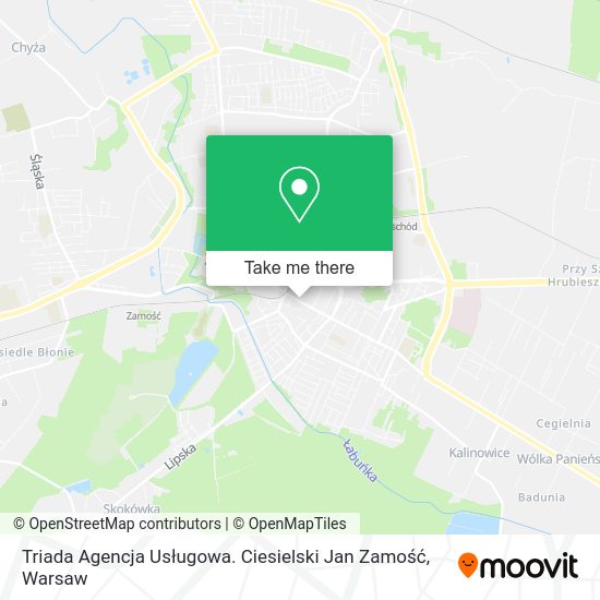 Triada Agencja Usługowa. Ciesielski Jan Zamość map