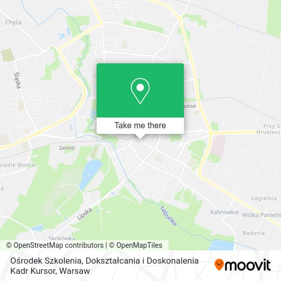 Ośrodek Szkolenia, Dokształcania i Doskonalenia Kadr Kursor map