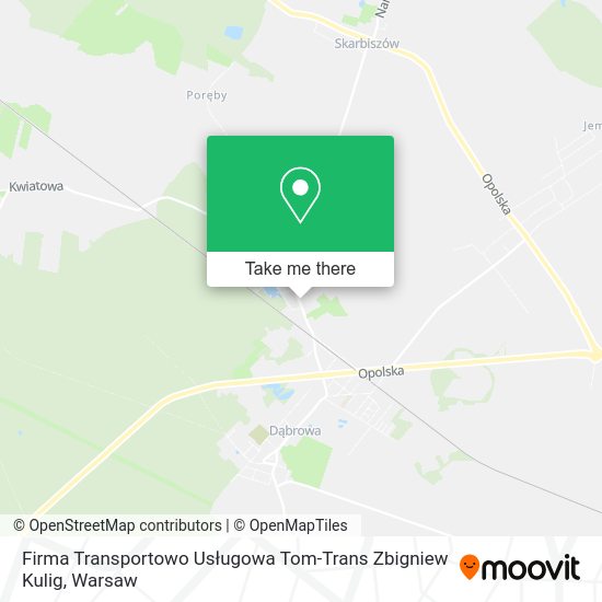 Карта Firma Transportowo Usługowa Tom-Trans Zbigniew Kulig