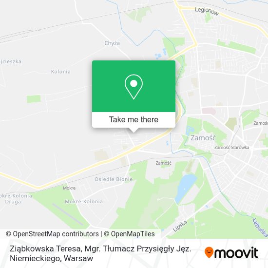 Ziąbkowska Teresa, Mgr. Tłumacz Przysięgły Jęz. Niemieckiego map