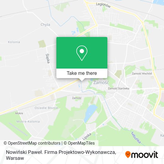 Nowiński Paweł. Firma Projektowo-Wykonawcza map