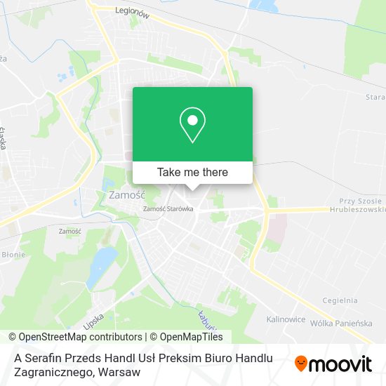 A Serafin Przeds Handl Usł Preksim Biuro Handlu Zagranicznego map