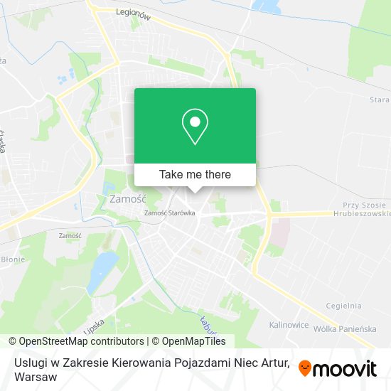 Uslugi w Zakresie Kierowania Pojazdami Niec Artur map