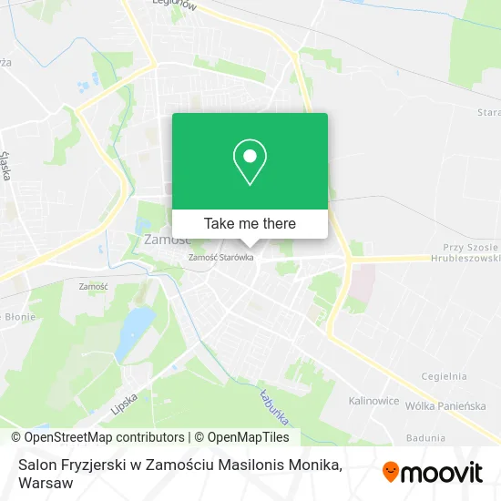 Salon Fryzjerski w Zamościu Masilonis Monika map