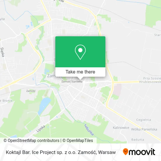 Карта Koktajl Bar. Ice Project sp. z o.o. Zamość