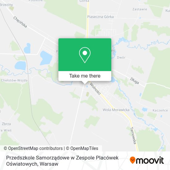 Карта Przedszkole Samorządowe w Zespole Placówek Oświatowych