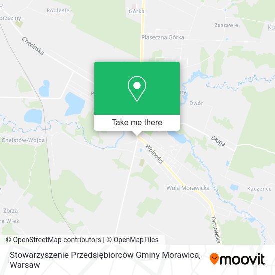 Карта Stowarzyszenie Przedsiębiorców Gminy Morawica