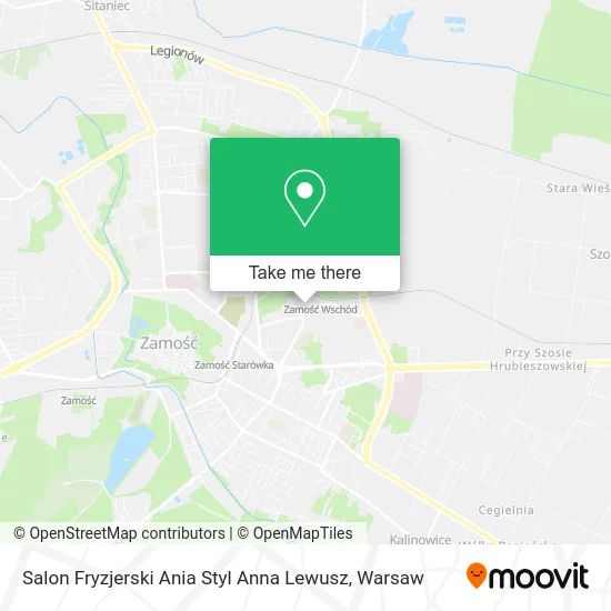 Карта Salon Fryzjerski Ania Styl Anna Lewusz