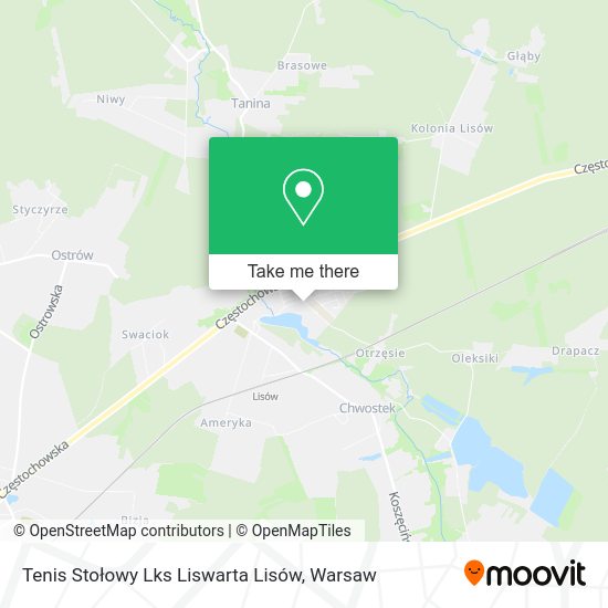 Tenis Stołowy Lks Liswarta Lisów map