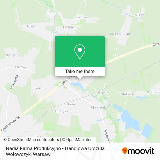 Nadia Firma Produkcyjno - Handlowa Urszula Wołowczyk map