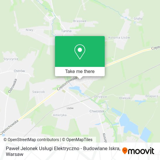 Paweł Jelonek Usługi Elektryczno - Budowlane Iskra map