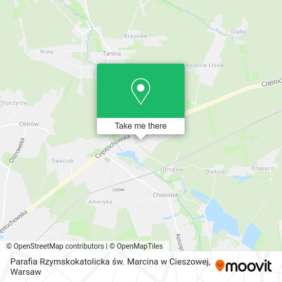 Parafia Rzymskokatolicka św. Marcina w Cieszowej map