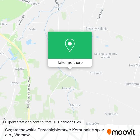 Częstochowskie Przedsiębiorstwo Komunalne sp. z o.o. map