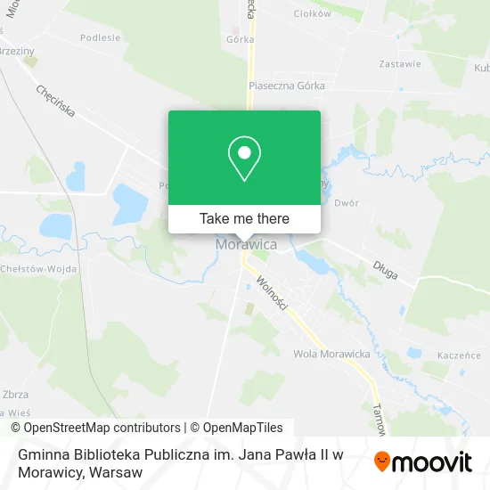 Карта Gminna Biblioteka Publiczna im. Jana Pawła II w Morawicy