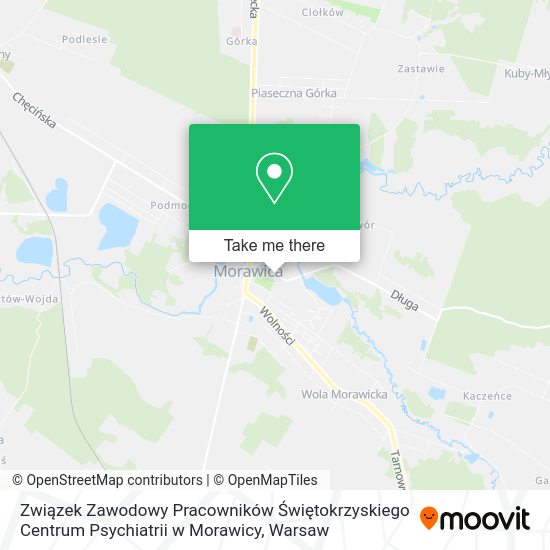 Związek Zawodowy Pracowników Świętokrzyskiego Centrum Psychiatrii w Morawicy map