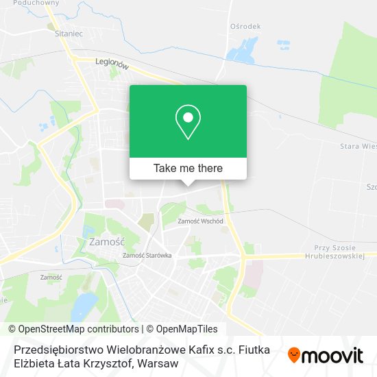 Przedsiębiorstwo Wielobranżowe Kafix s.c. Fiutka Elżbieta Łata Krzysztof map