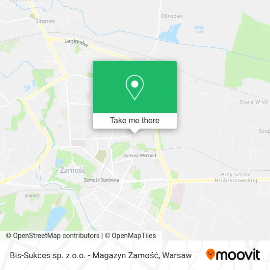 Карта Bis-Sukces sp. z o.o. - Magazyn Zamość