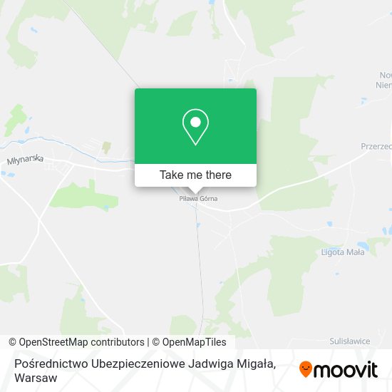 Pośrednictwo Ubezpieczeniowe Jadwiga Migała map