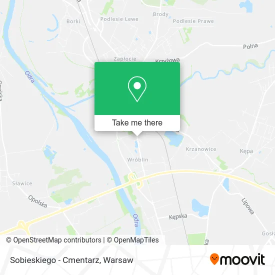 Sobieskiego - Cmentarz map