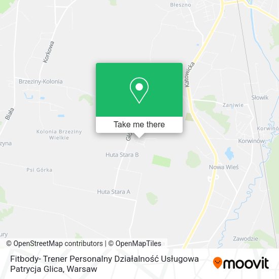 Fitbody- Trener Personalny Działalność Usługowa Patrycja Glica map