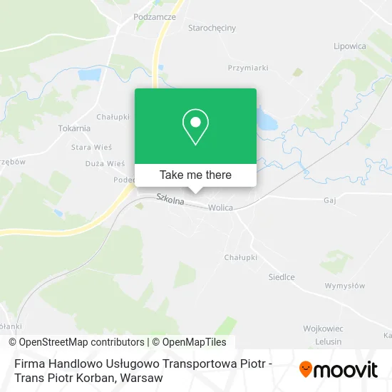 Карта Firma Handlowo Usługowo Transportowa Piotr - Trans Piotr Korban