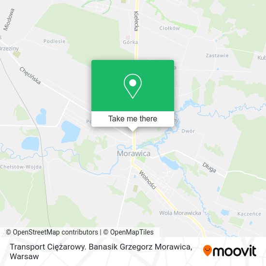 Transport Ciężarowy. Banasik Grzegorz Morawica map