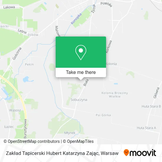 Карта Zakład Tapicerski Hubert Katarzyna Zając