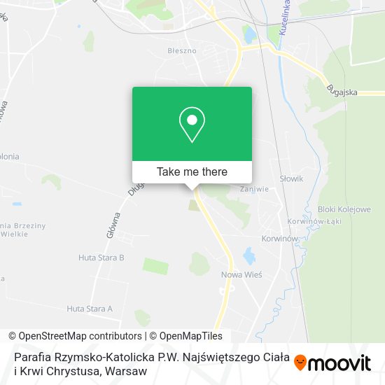 Parafia Rzymsko-Katolicka P.W. Najświętszego Ciała i Krwi Chrystusa map