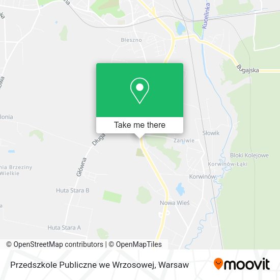 Przedszkole Publiczne we Wrzosowej map