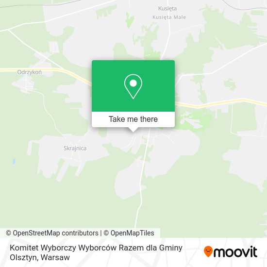 Komitet Wyborczy Wyborców Razem dla Gminy Olsztyn map