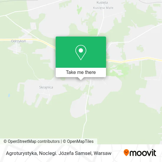 Карта Agroturystyka, Noclegi. Józefa Samsel