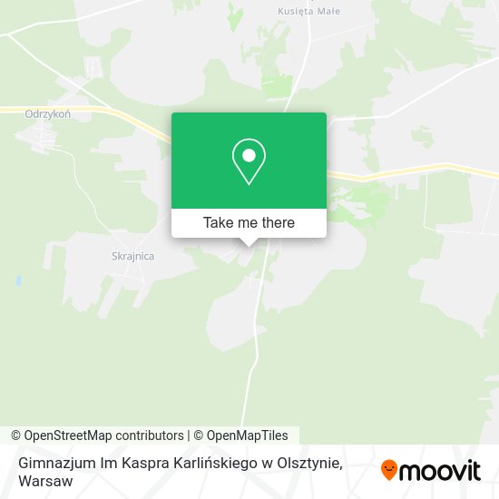 Gimnazjum Im Kaspra Karlińskiego w Olsztynie map