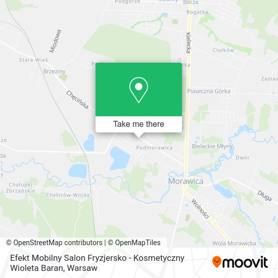 Efekt Mobilny Salon Fryzjersko - Kosmetyczny Wioleta Baran map