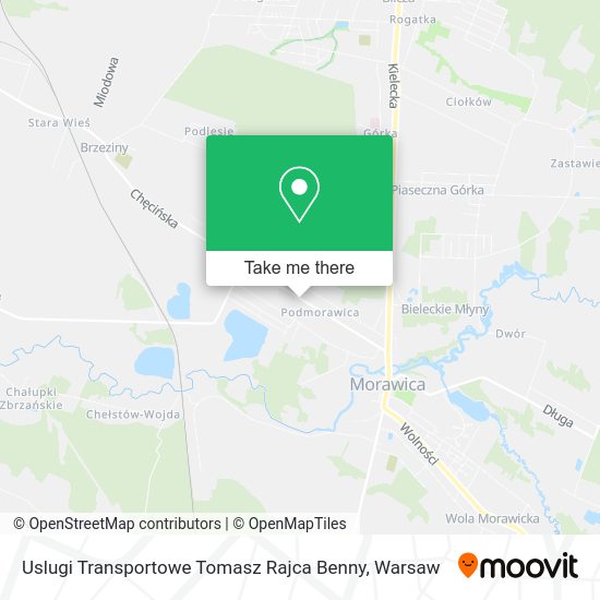 Uslugi Transportowe Tomasz Rajca Benny map