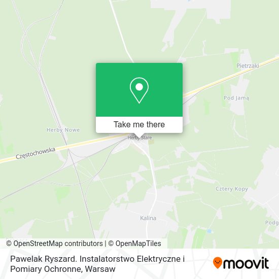 Карта Pawelak Ryszard. Instalatorstwo Elektryczne i Pomiary Ochronne