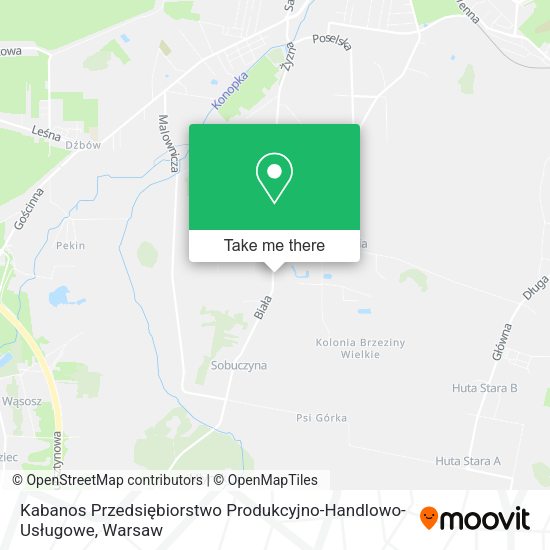 Kabanos Przedsiębiorstwo Produkcyjno-Handlowo-Usługowe map