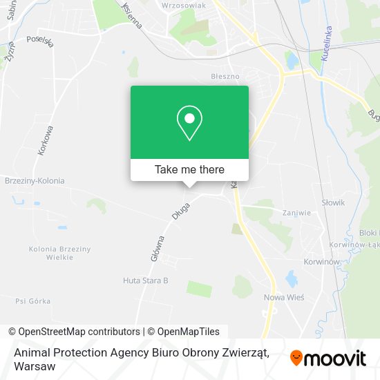 Animal Protection Agency Biuro Obrony Zwierząt map