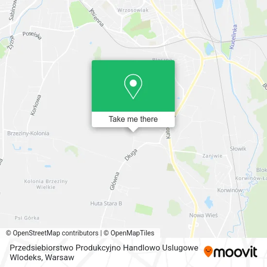 Карта Przedsiebiorstwo Produkcyjno Handlowo Uslugowe Wlodeks
