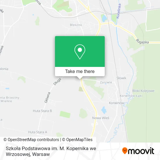 Szkoła Podstawowa im. M. Kopernika we Wrzosowej map