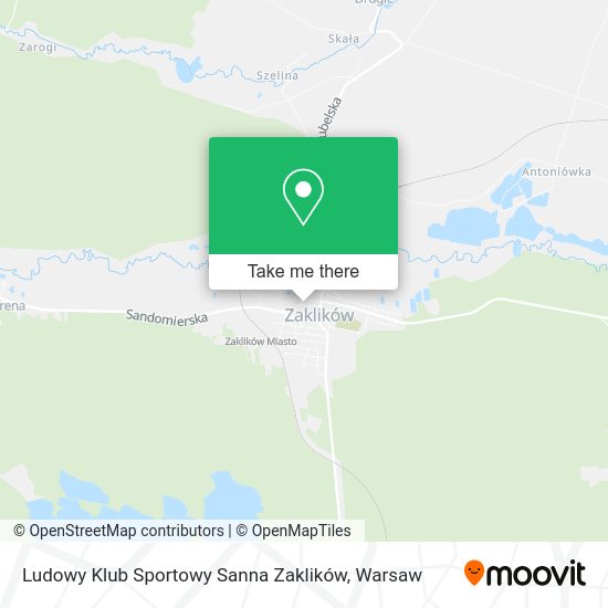 Ludowy Klub Sportowy Sanna Zaklików map