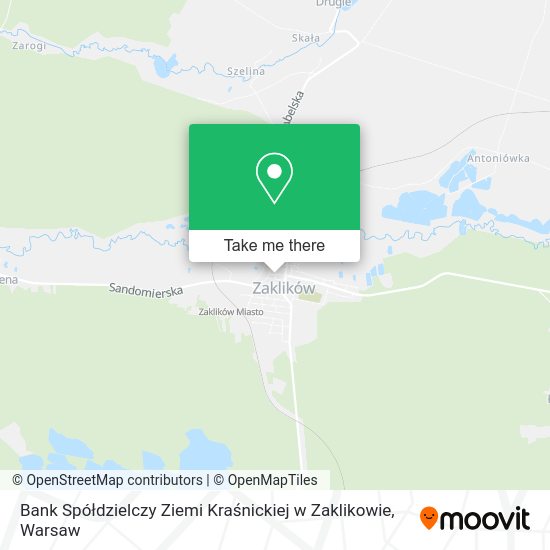 Bank Spółdzielczy Ziemi Kraśnickiej w Zaklikowie map