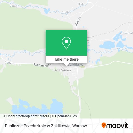 Publiczne Przedszkole w Zaklikowie map