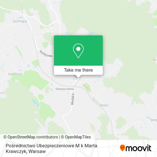 Pośrednictwo Ubezpieczeniowe M k Marta Krawczyk map