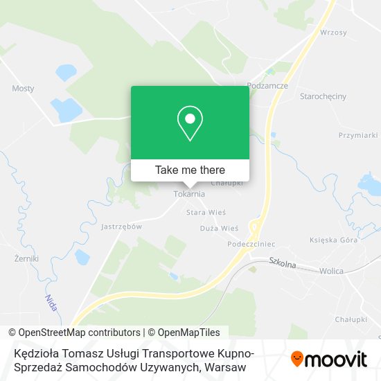 Kędzioła Tomasz Usługi Transportowe Kupno-Sprzedaż Samochodów Uzywanych map