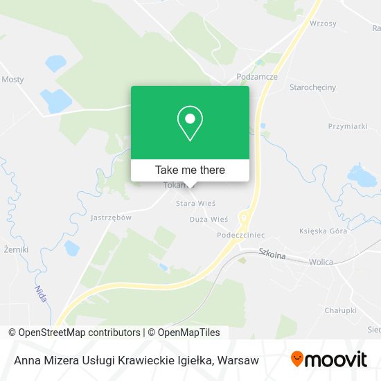 Anna Mizera Usługi Krawieckie Igiełka map